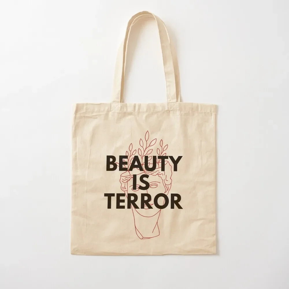 Beauty is Terror The Secret History Dark Academia Tote Bag Women's shopper shopping bags foldable Handbags women Bag