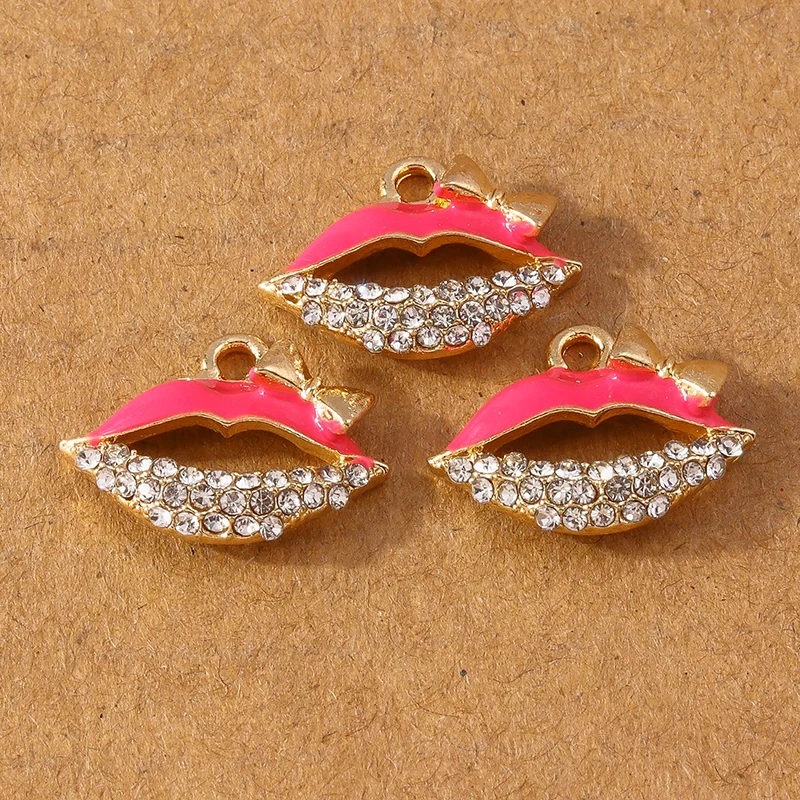 10 stücke 9*33mm Emaille Mini Make-up Lippenstift Charms Anhänger für Ohrringe Halsketten DIY Schmuck Herstellung Zubehör liefert – Detail 13