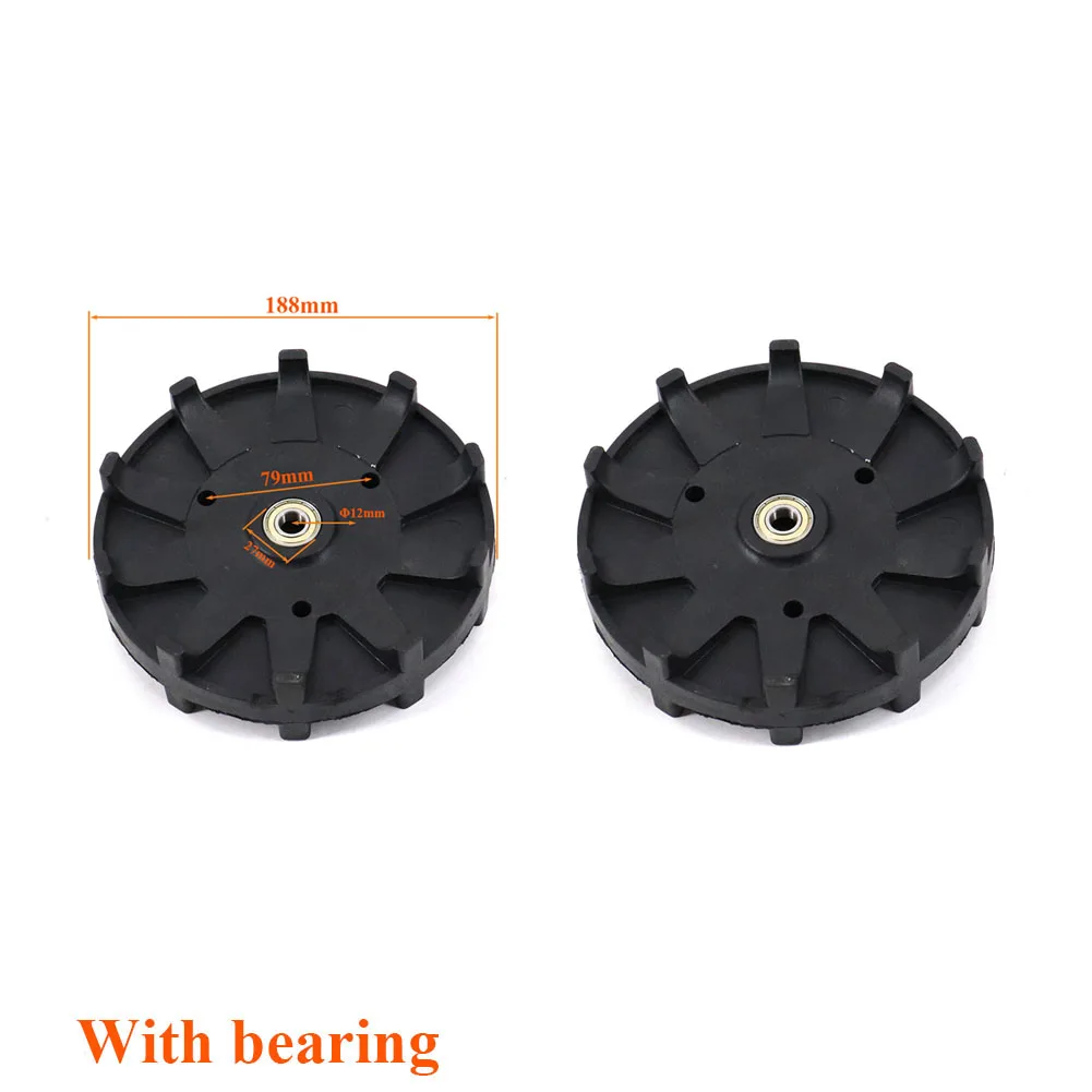 Rubber Drive Plastic Idler Wheel Bearing for Track System Go Kart Karting UTV Buggy Quad ATV Snow Sand Snowmobile Caterpillar