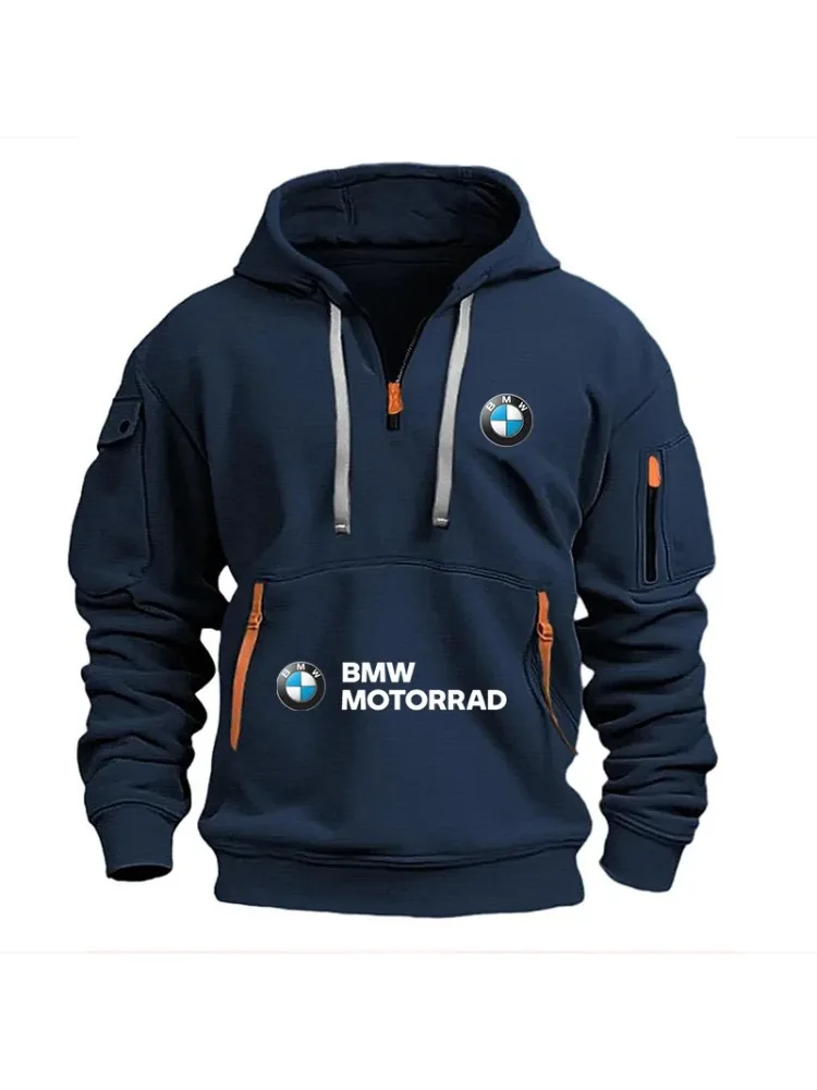 AliExpress BMW Brand Logo Motorcycle Race Team Clothing; Men's Casual Zipper Hoodie; Spring and Autumn Cycling Hoodie; 2025 New Mens;