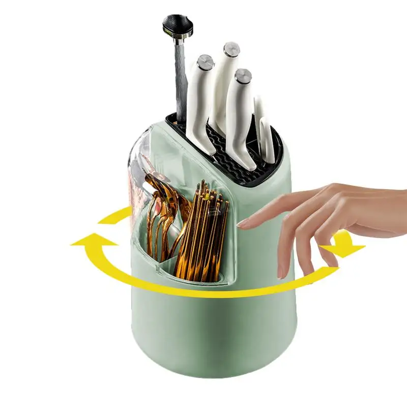 

Kitchen Utensil Organizer 360 Degree Rotatable Cutter Organizer Multifunctional Cutlery Organizer Cutter Storage Rack For