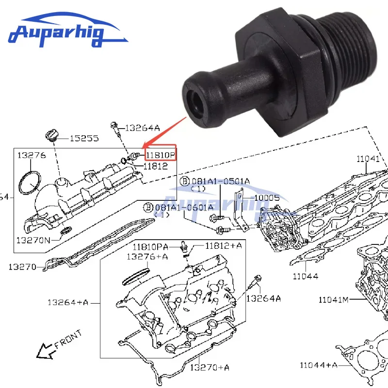 

Клапан PCV для Mitsubishi Outlander, ASX, Lancer, Pajero; для Nissan NV3500, Altima, Rogue; 1035A422, 11810-6N202, 11810-8J102; Автозапчасти