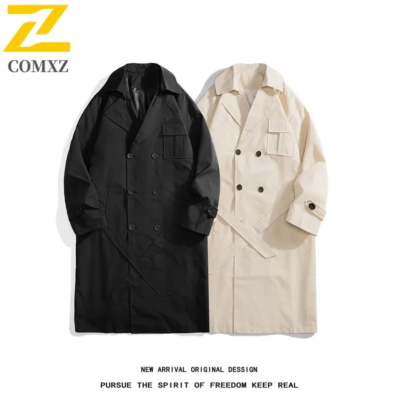 

COMXZ Windbreaker Men Lightw Luxurious Outdoor Office Windproof Jacket Fashion Urban Style Lightweight Autumn Winter Trench