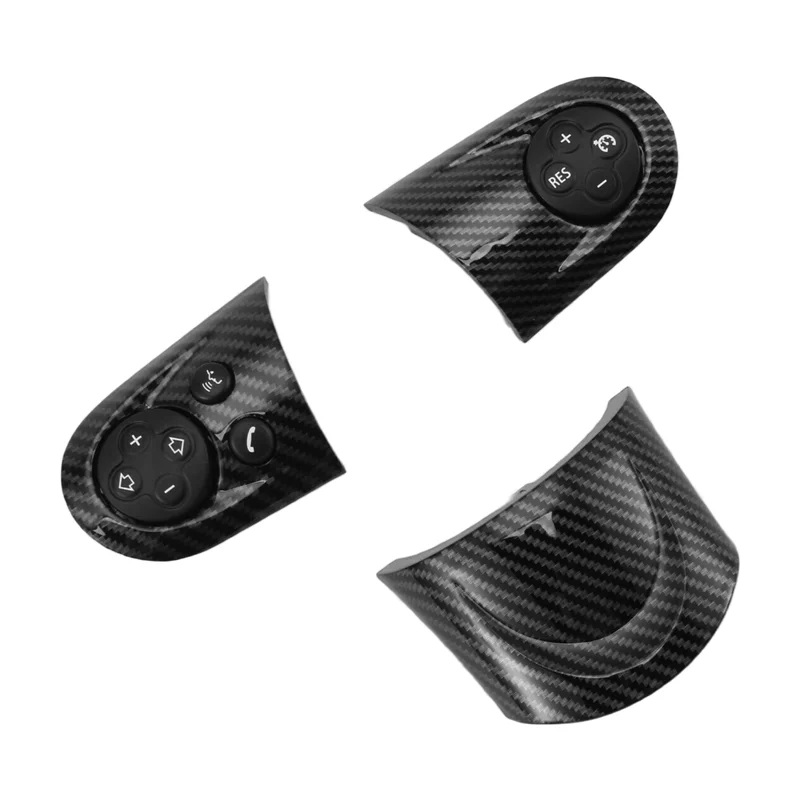 

A82E-For MINI Cooper R55 R56 R57 R58 R59 R60 R61 Multifunction Carbon Fiber Steering Wheel Switch Button Trim Cap Car Parts