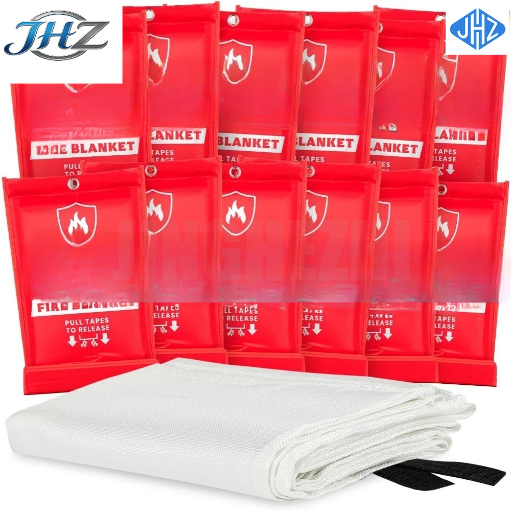JHZ for Hot Sale - Emergency Fire Suppression Blanket - 12 Pack, 40' x 40' Fiberglass Fire Blanket for Home and Kitchen,High qua