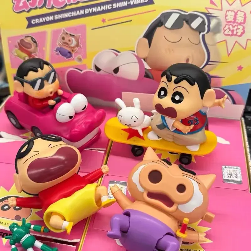 

Аутентичная фигурка Crayon Shin-Chan Dynamic Super Energy Series Blind Box Wind-Up — Коллекционная игрушечная фигурка
