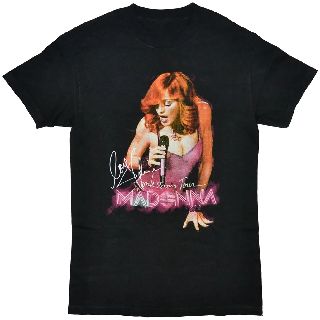 Confessions Tour Madonna Shirt Classic Black Unisex S-5XL