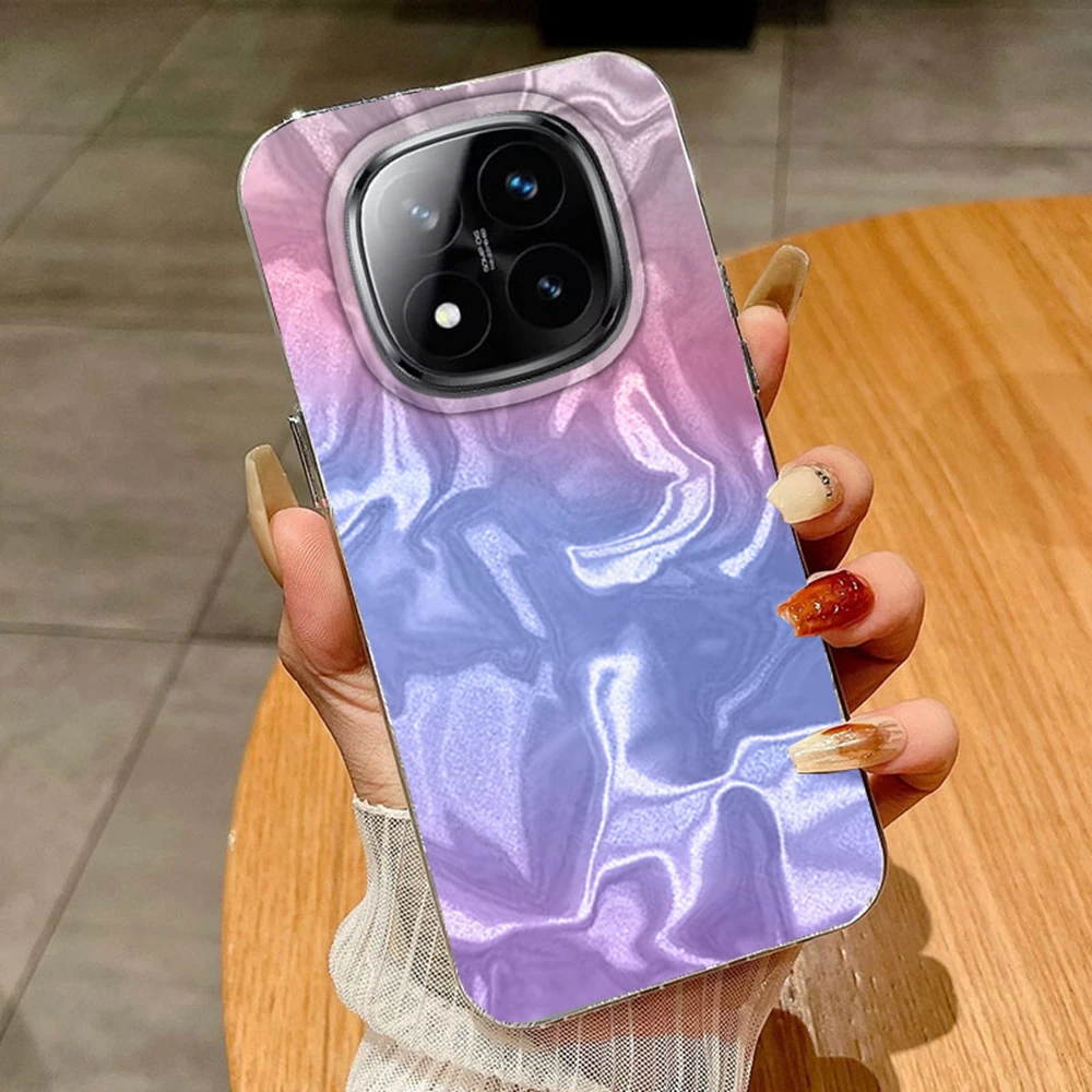 Textura de onda de agua Gradual para Xiaomi Redmi Note 14 13 A3 13T 14T Pro A3 A5 13C 14C A4 funda protectora de silicona