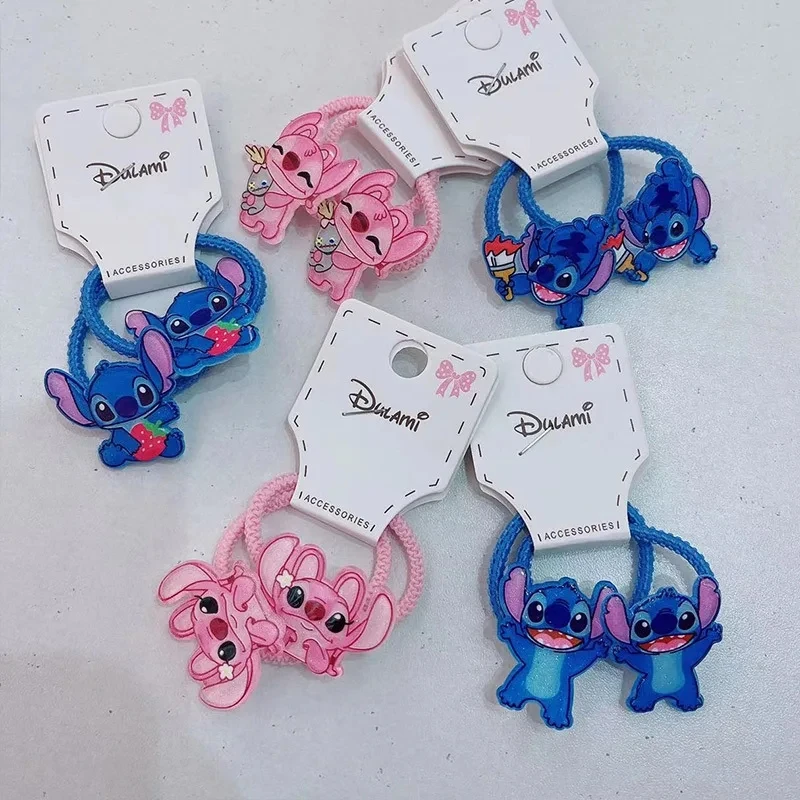 Disney Stitch Cartoon Frusta Elastico Ragazza Acrilico Fascia per capelli di alta qualità Decorazione Fascia per capelli Cartone animato Accessorio per capelli carino Regali