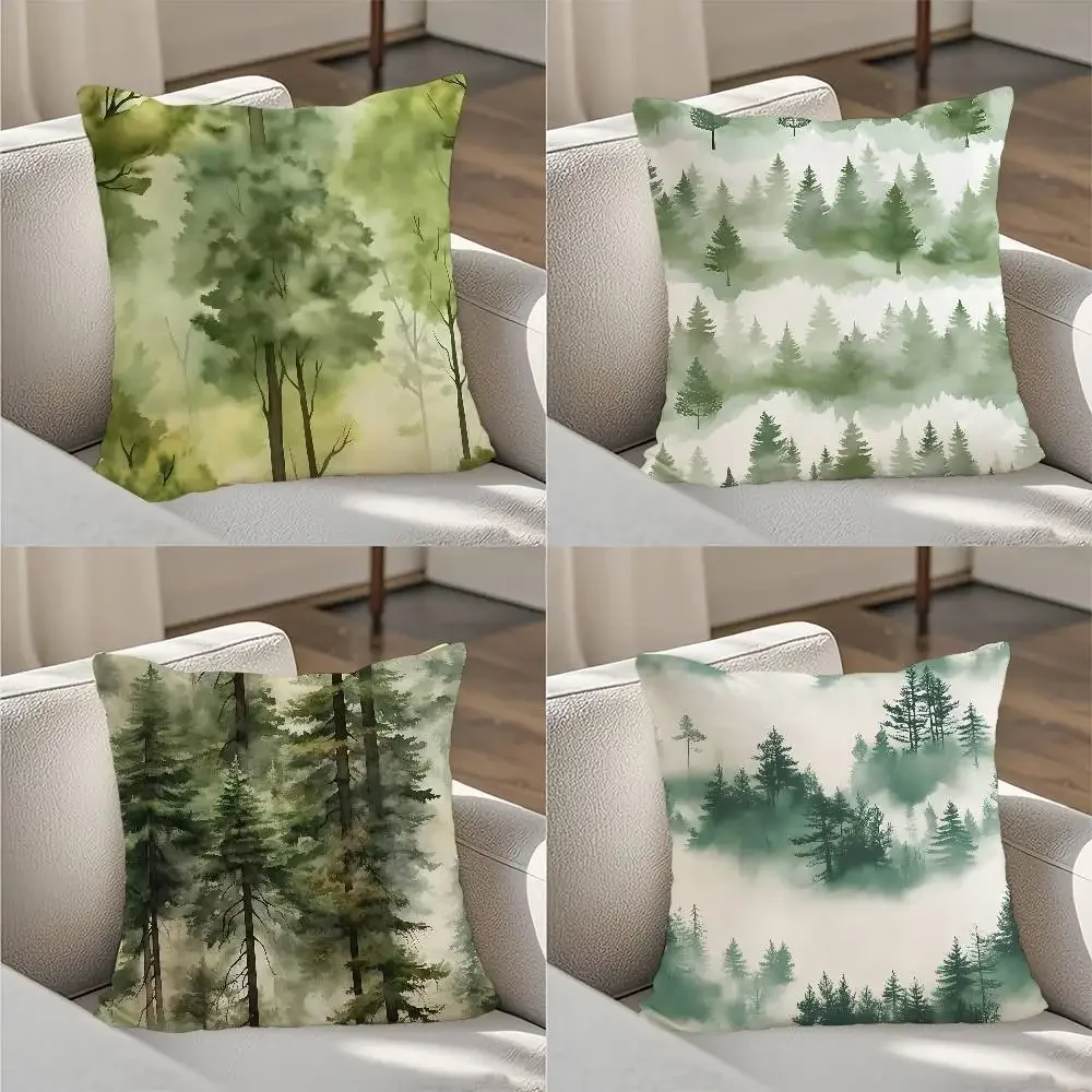 

Forest Tree Pillow Case Luxury Double-sided For Car Pillows 45x45 Cushions Cover Home And Decoration Sofa Pillowcase 50x50