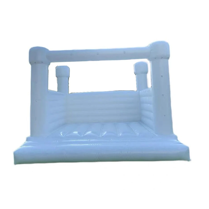 YLWCNN New Inflatable Bounce House Kids Inflate Trampoline Bouncy Game Inflatable Toys White Bouncer Bed With Blower Customized