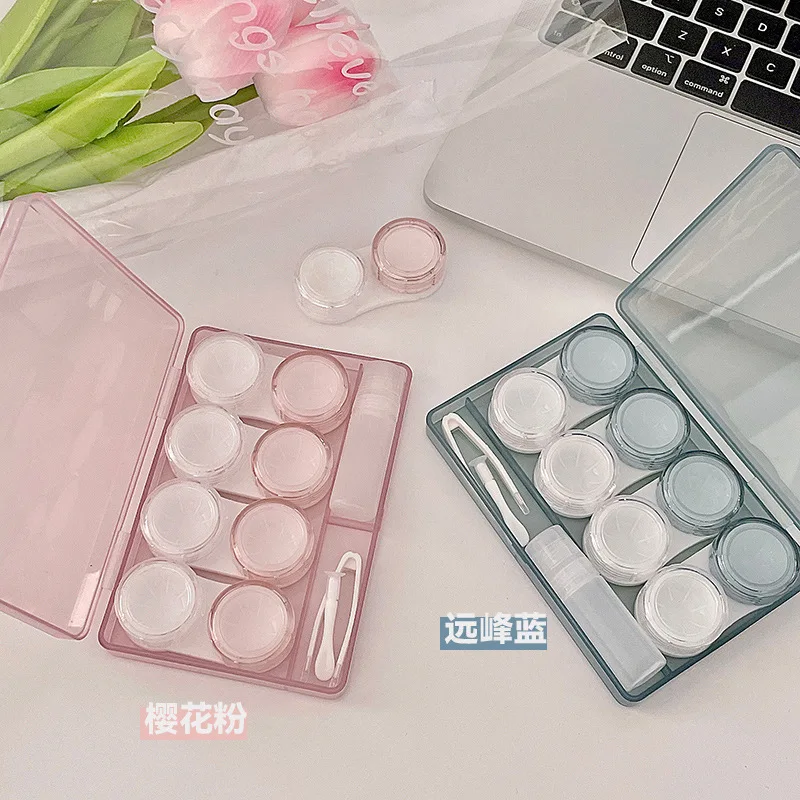 Ens Box Color Contact Contact Lens Storage Box Four Pairs Companion Box For Retro Morandi Color