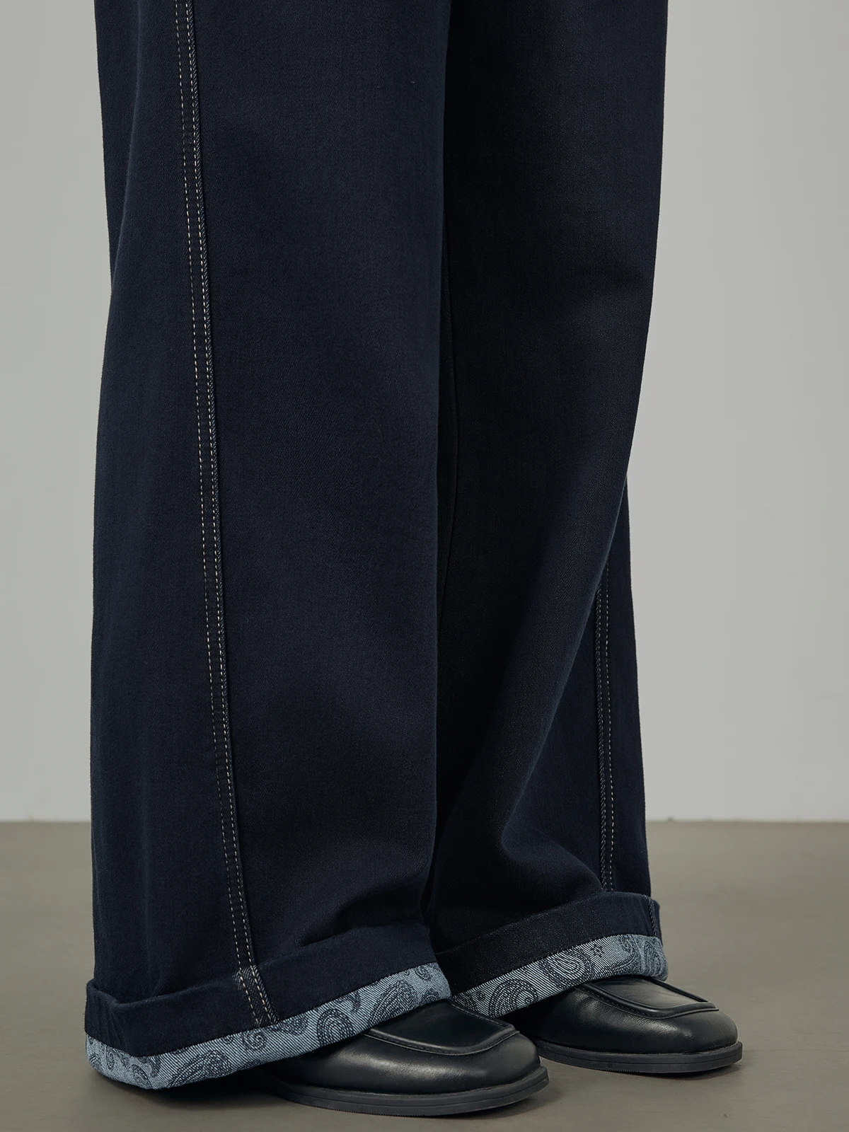 

Deep Blue Fce Lined Denim Jeans Women's High Waist Slim Straight Leg Pants Commute Sle Water Waed Autumn Winter New Ar...