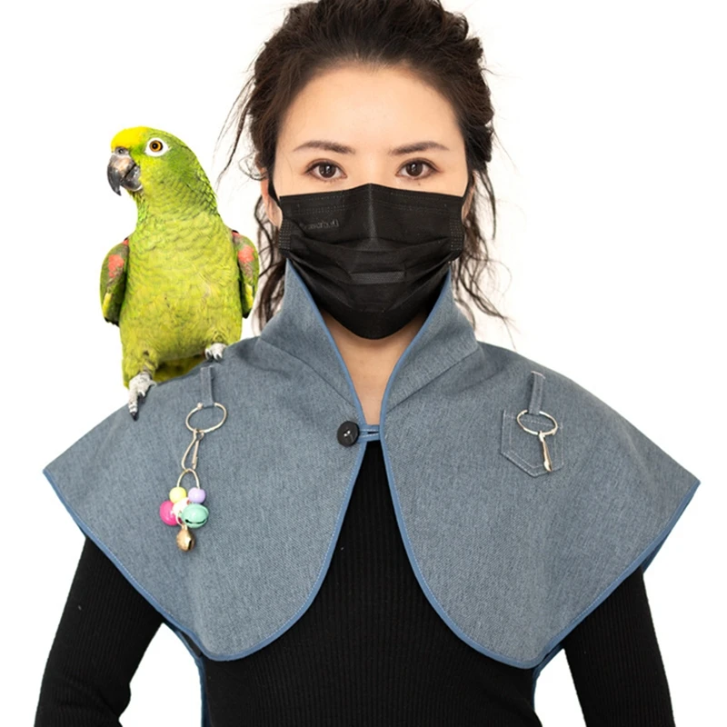 1 PCS Parrot Anti-Scratch Shawl Shoulder Protector Multifunctional Pet Shoulder Pad Diaper High Collar Shoulder Stand For Bird