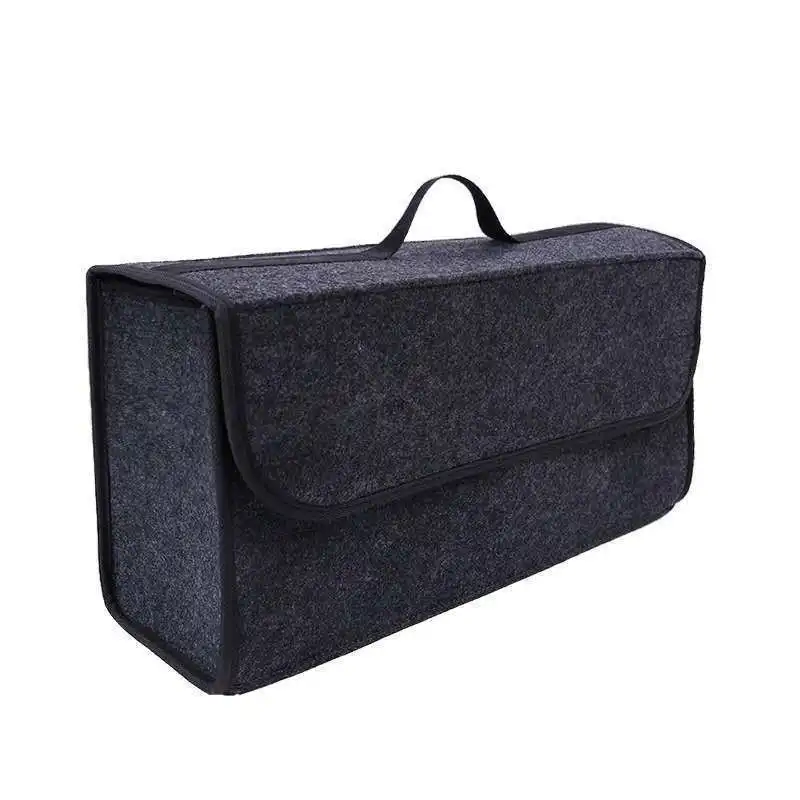 Large Anti Slip Compartment Boot Storage Organizer Tool Car Storage Bag Car Trunk Organizer Soft Felt Storage Box Accessories