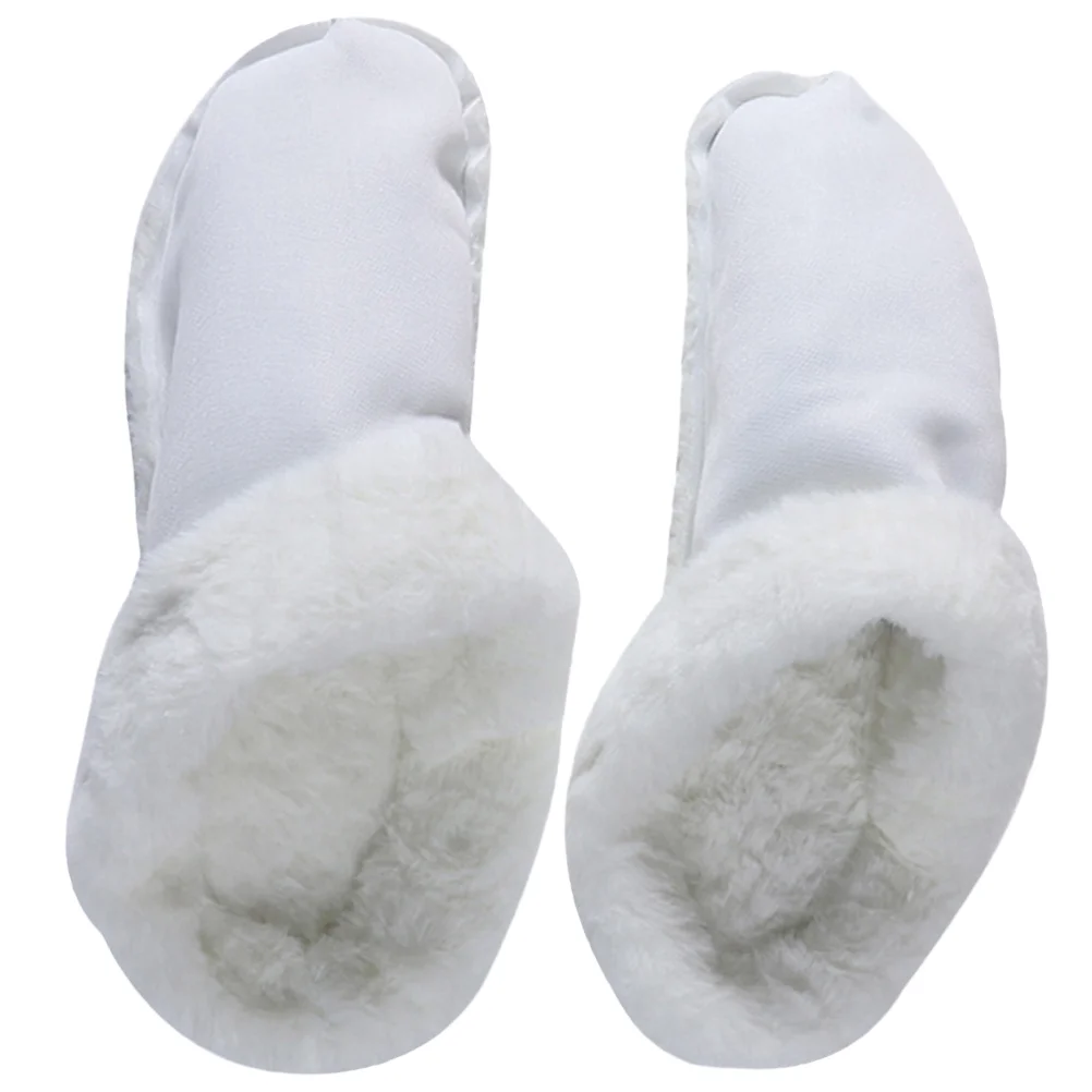 

Lift Velvet Lined Shoe Covers Black Boots for Men Fuzzy Slipper Insoles Fur Child Waterproof