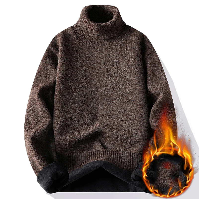Men's Warm Knitted Sweater Men Clothing Sweater Male Streetwear Pullovers Casual Thick Fashion Clothing Spring Autumn Winter