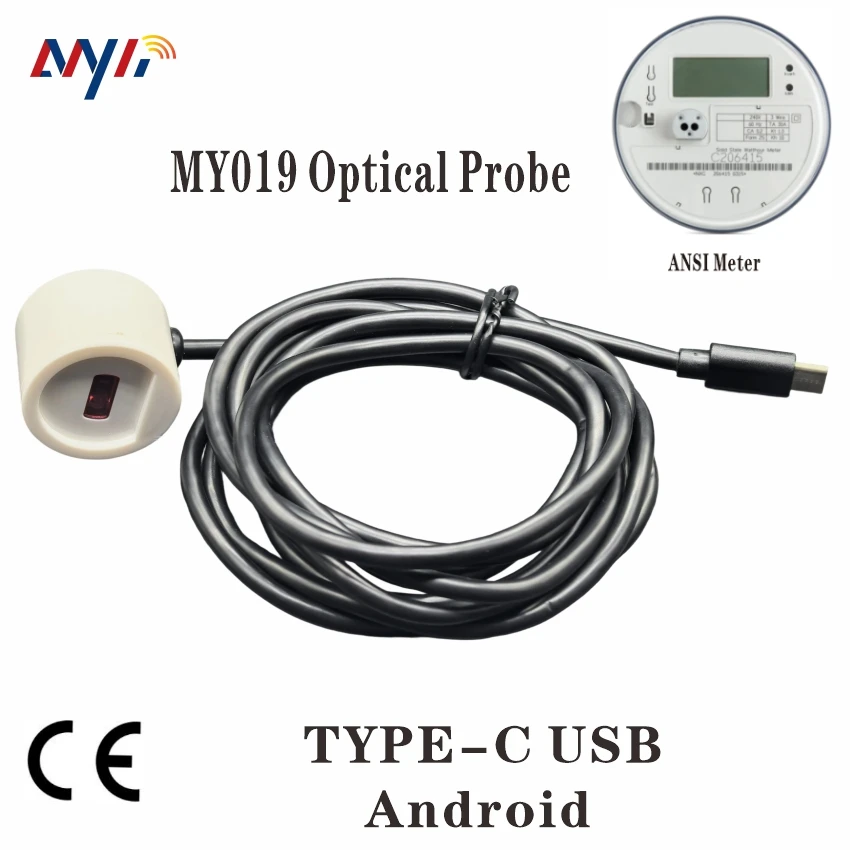 

FT232 TYPE-C USB TO IR INFRARED ANSI TYPE-2 C12.18 OPTICAL PROBE WIN7/8/10/11 FOR For ROUND SOCKET KWH METER READING