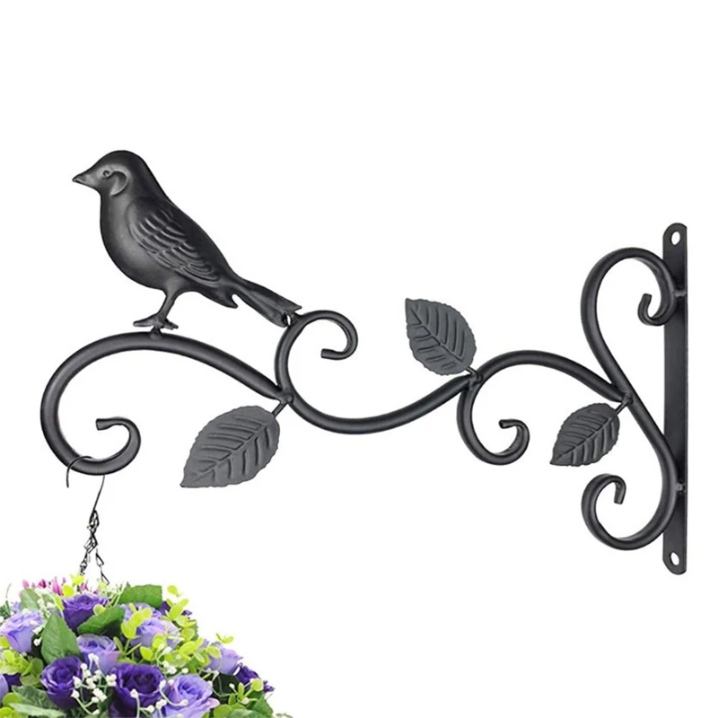 

Iron Hanging Bracket Wall Hook Plant Hanger for Bird Feeder Lanterns Flower Brackets Wind Indoor Outdoor Dropship