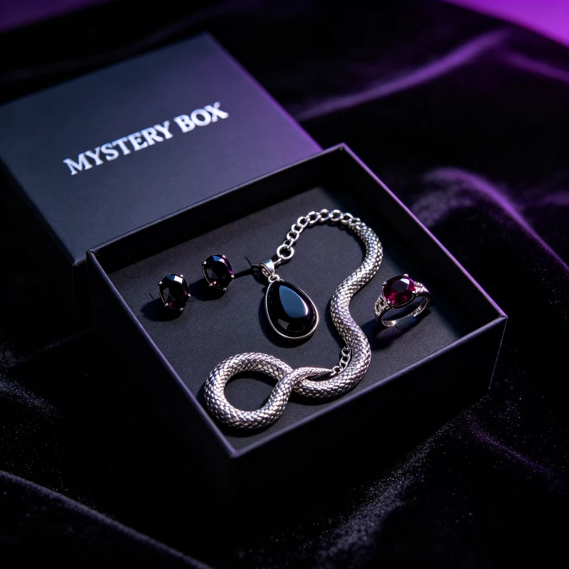 Premium Surprise Treasure Chest for Women 1/10/30/50 PCS Jewelry Set Luxury Necklace Earrings Ring Birthday Anniversary Gift