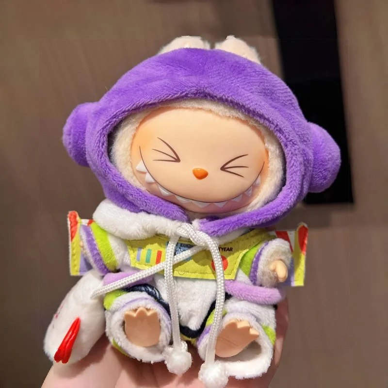 

labubu clothing Macaron Sitting Party Cartoon Future Astronaut Series Mini cotton doll clothes are interchangeable