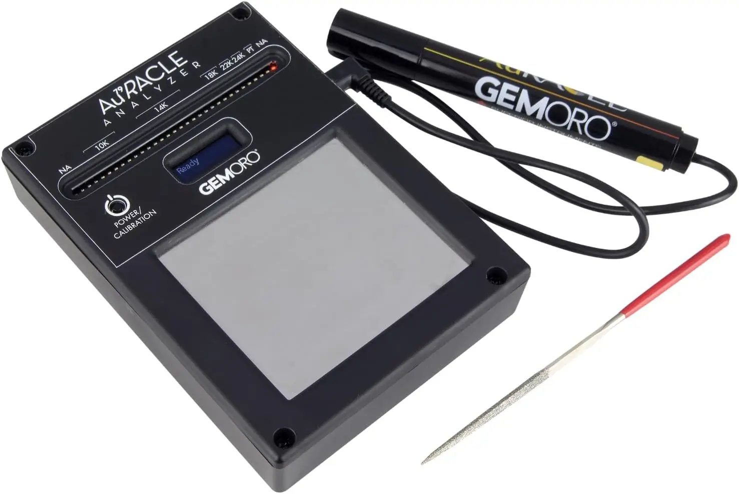 Probador de oro del analizador GemOro Auracle | Probador electrónico portátil compacto y preciso de oro y platino de alto quilate | Joyería de precisión
