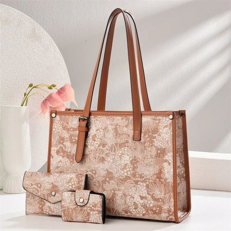 

Luxury Brand High-End Leather Women's Tote Bag Popular Classic Elegant Trendy Design Commuter Casual Bag