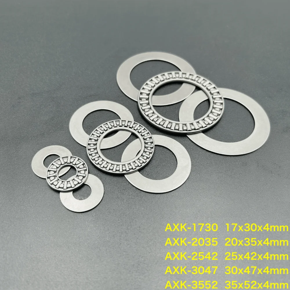 3-5 Sets Thrust Needle Roller Bearing With Two Washer AXK1730+2AS , AXK2035+2AS , AXK2542+2AS , AXK3047+2AS , AXK3552+2AS 3-in-1