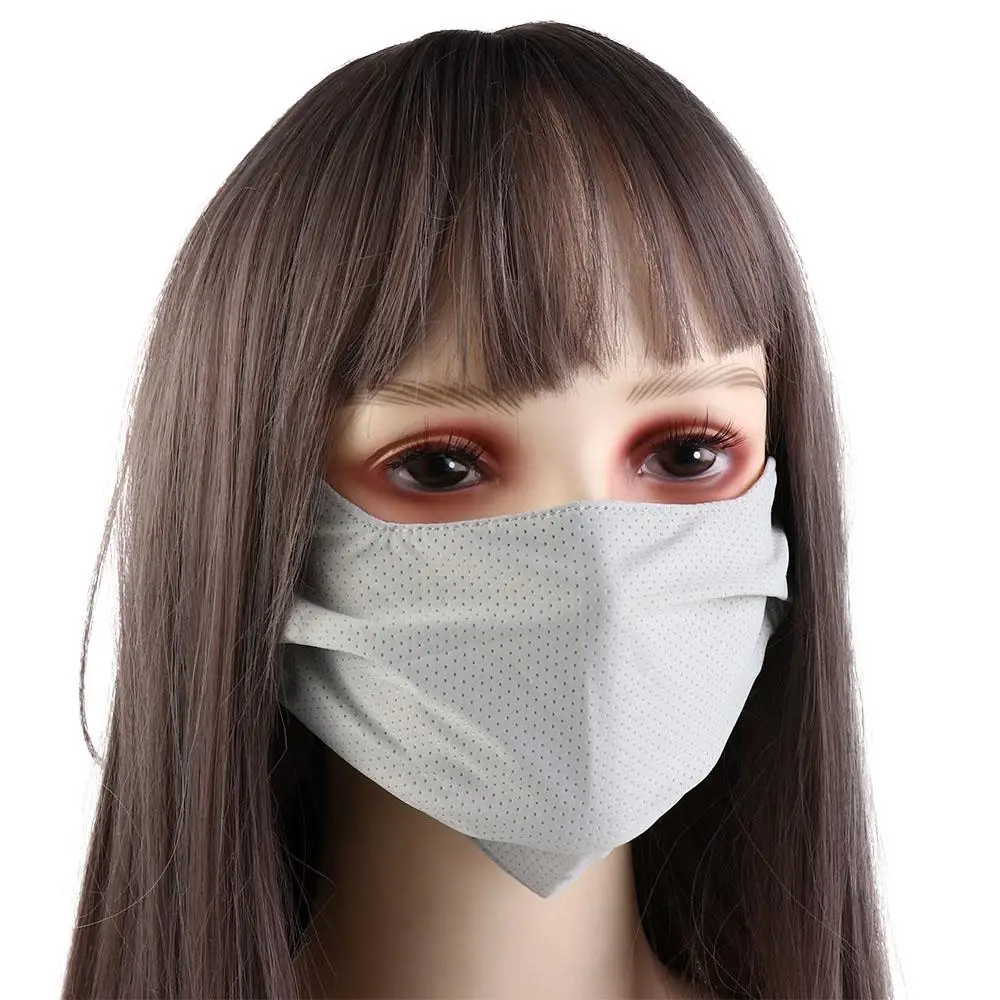 

Sports Fashion Cycling For Women Mesh For Girl Outdoor Solid Color Hiking Face Cover Sunscreen Mask Face Scarf Ice Silk Mask