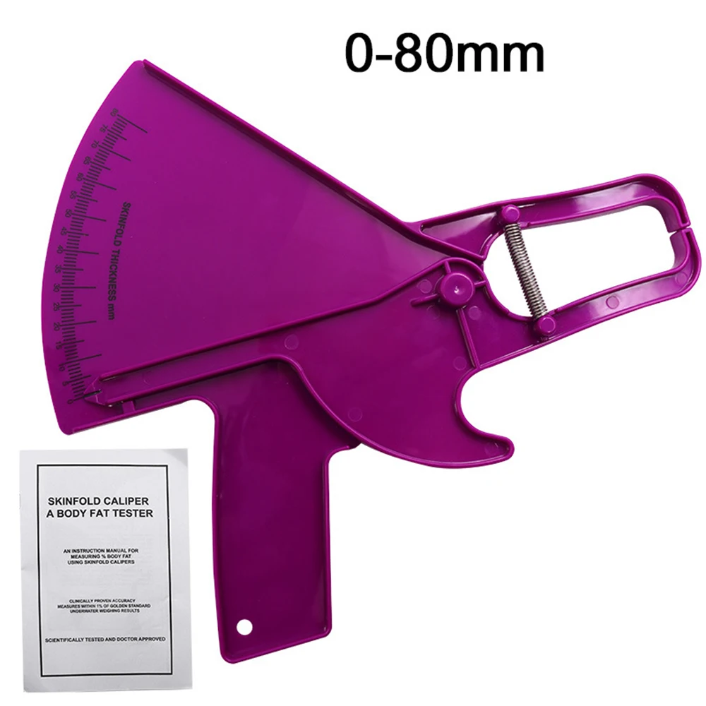Imagem -03 - Precisão Skinfold Caliper Medição de Gordura Corporal Medir até 80 mm na Pele Dobrar Espessura Medidor Mini Tool Cores 10 mm