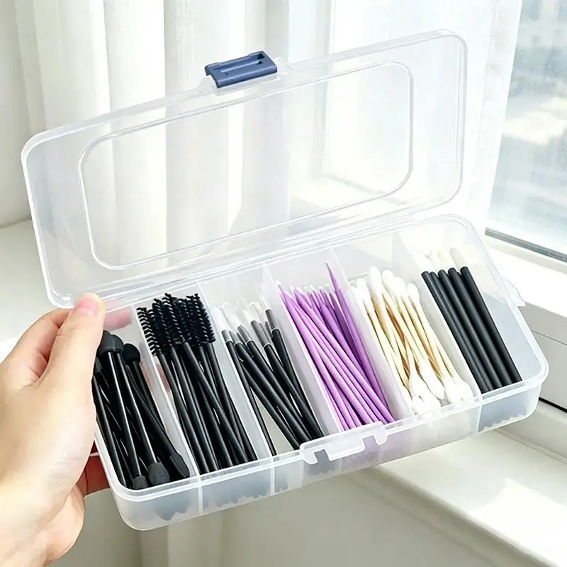 Plastic Clear Hair Clips Storage Box Dust Proof Plastic Jewelry Storage Box Portable Hair Accessory Storage Hair Clips