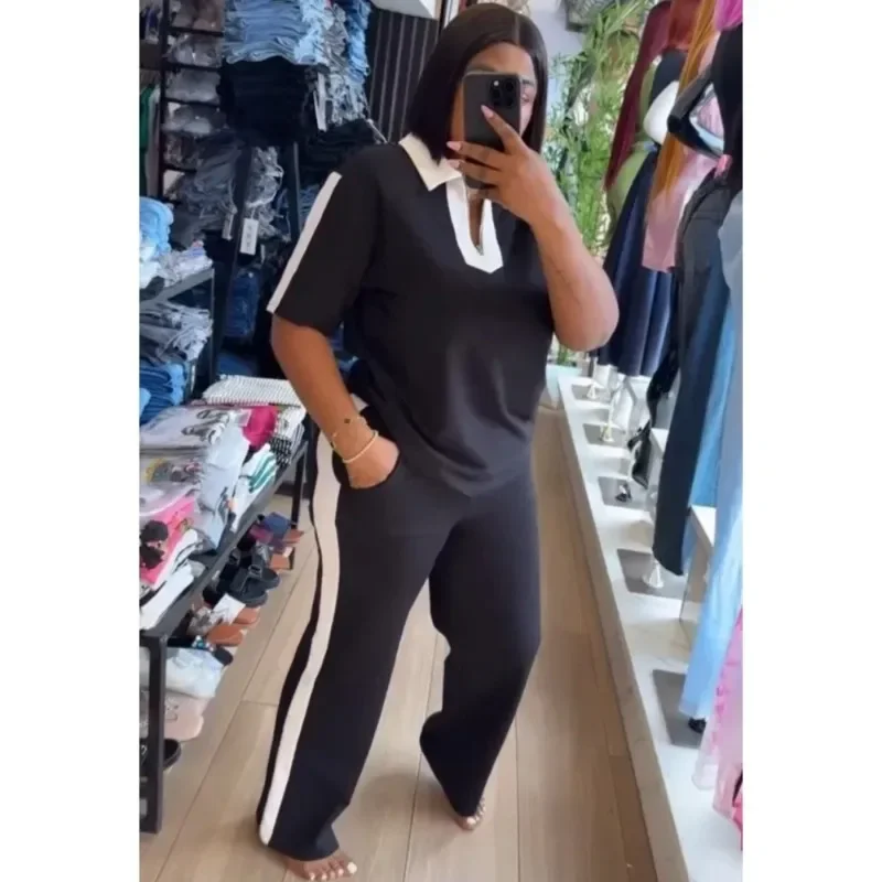 Zestaw Dashiki Damski Jednoczęściowy Odzież Afrykańska Letnia Jesienna Nowa Moda Krótki Rękaw Top Garnitur Imprezowy Komplet Damski