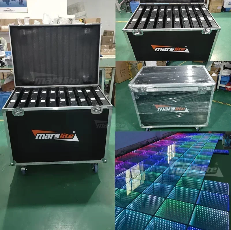 ل المغناطيسي Led أرضية الرقص الزفاف المحمولة ثلاثية الأبعاد التفاعلية Piste De Danse Lumineuse Led إنفينيتي مرآة أرضية الرقص اللاسلكية