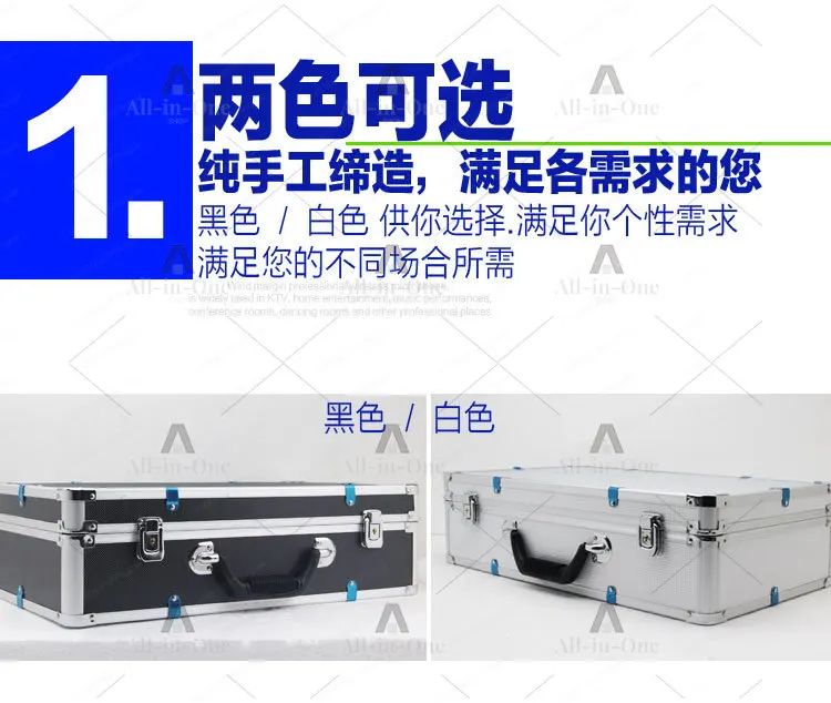 One To Two/four Wireless Handheld Microphone Aluminum Case Suitcase 2 Pcs 4 Pcs 8 Pcs Microphone Machine Storage Air Case