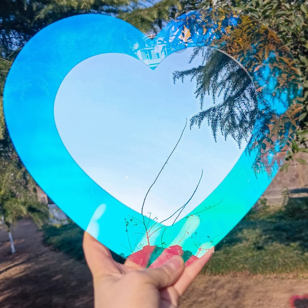 

Heart Acrylic Mirror Wall Sticker Self Adhesive Wall Mirror for Living Room Bedroom Acrylic Decorative Surface