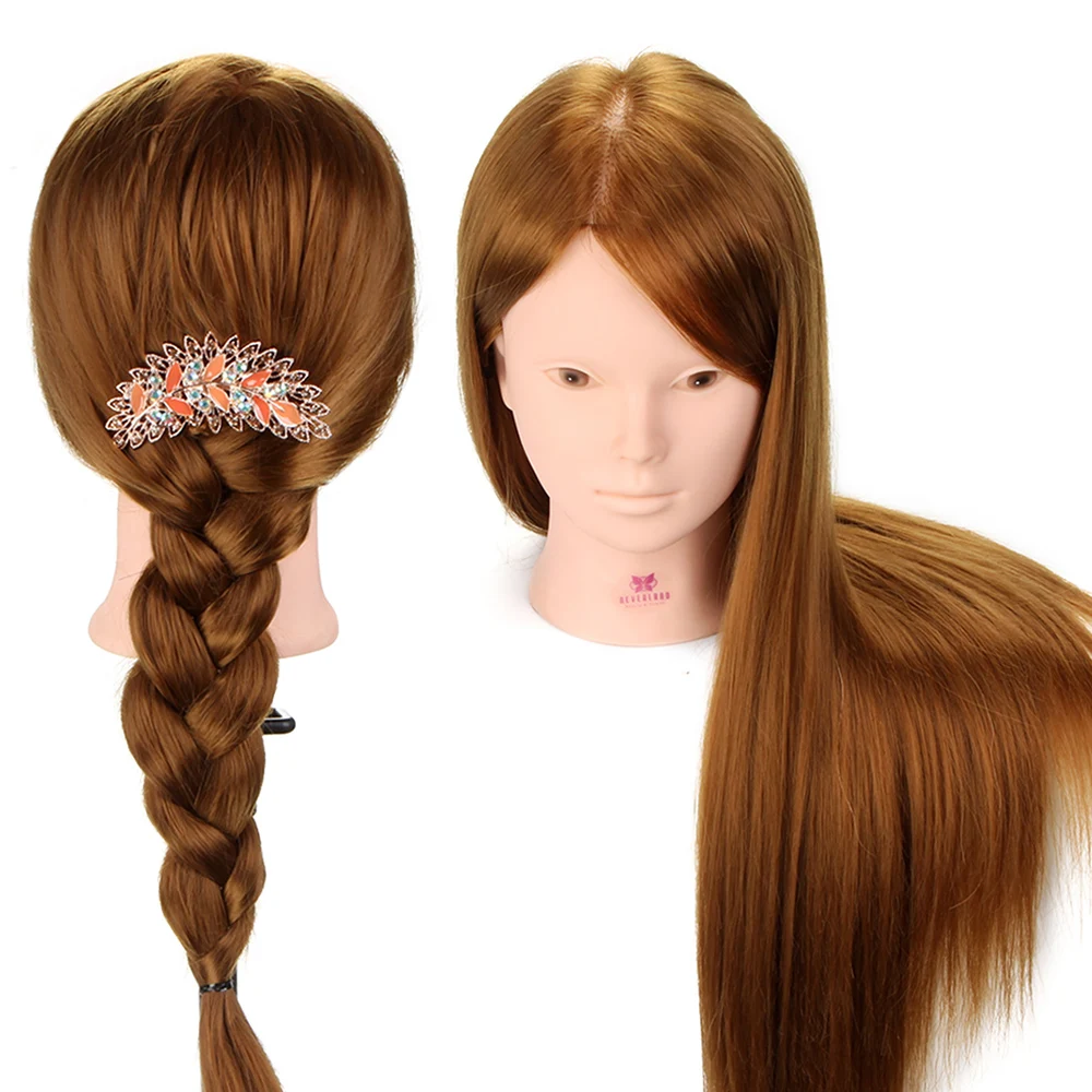 24\'\'80% Real Human Hair Mannequin Head For Hair Training Styling Professional Hairdressing Cosmetology Dolls Head For Hairstyles