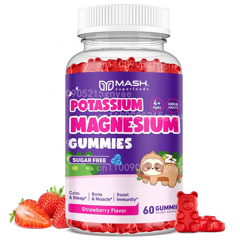 

Магниевые жевательные конфеты с калией, B6, D3, цитрат калия подходит для спазмов, мышц, электролитов и 60 жевательных путей.