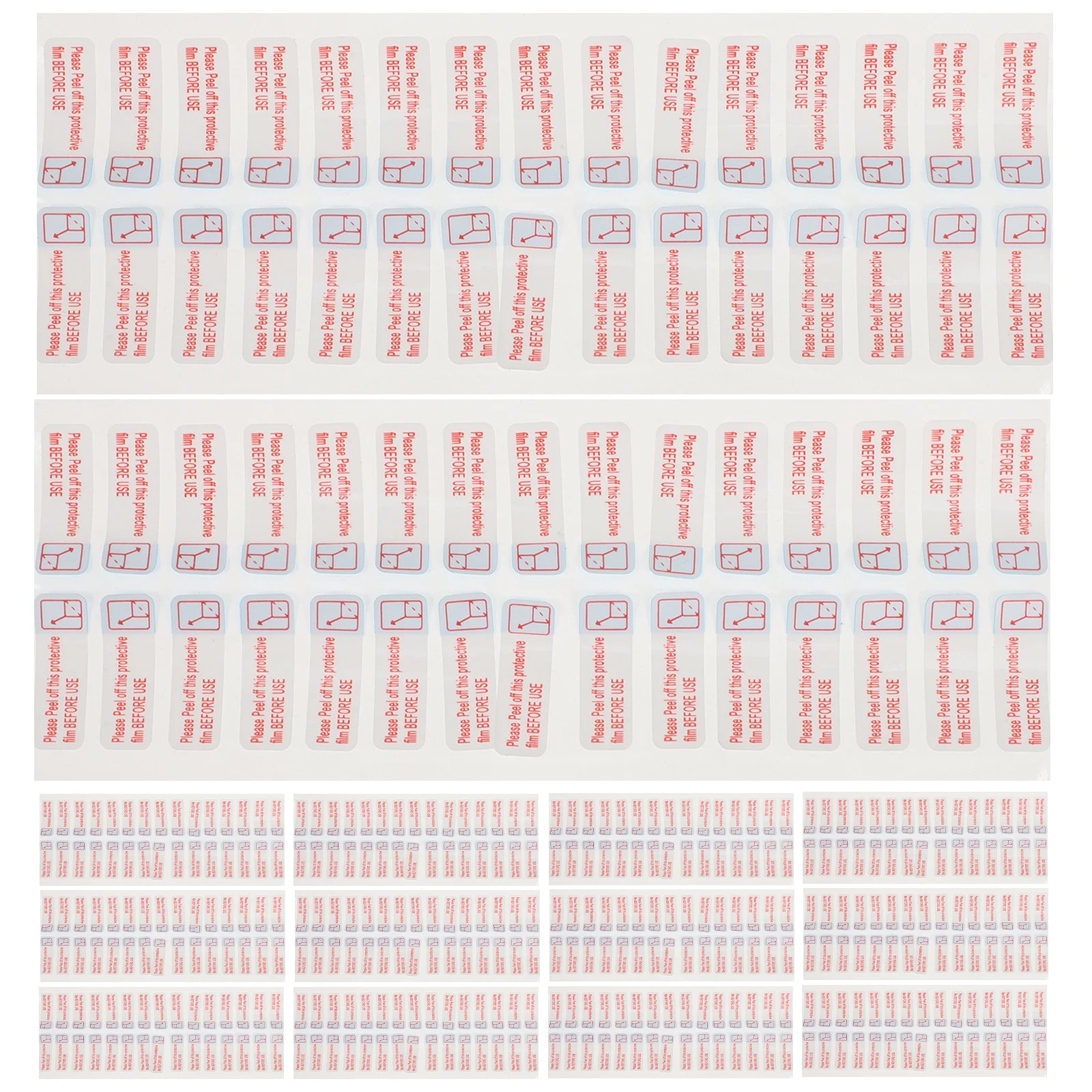 

3000pcs Steel Tempered Film Label Easy Peel Strong Adhesion Water Oil Resistant Pp Synthetic Paper Protective Film Removal