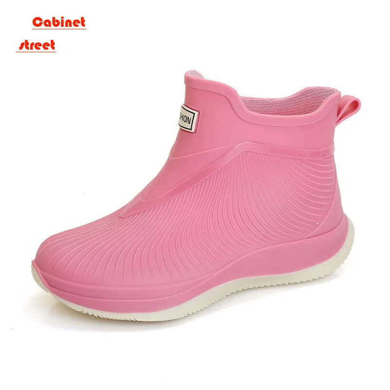 Fashionable Rain Boots For Women Warm Autumn And Winter Rain Boots, Non-slip Women's Rubber Shoes Adult Plus Fleece Rubber Boots