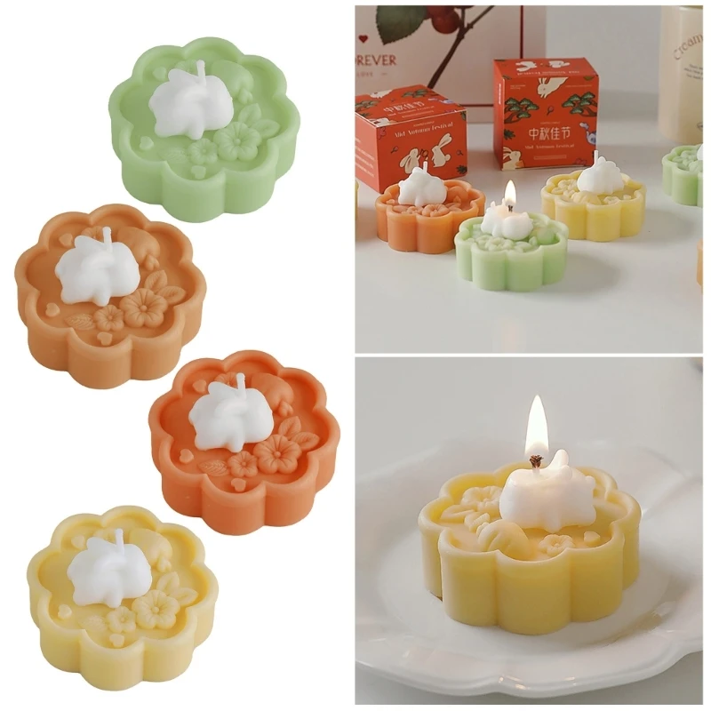 67JB Autumn Festival Rabbit Scented Candle Thoughtful Gift for Family Gathering