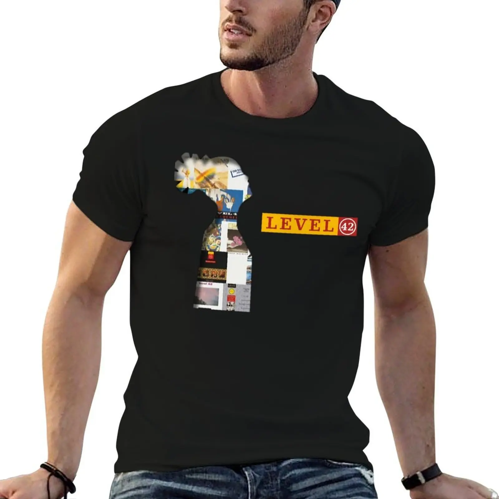 

Level 42 T-Shirt cotton tshirt 100% t shirts for man slim fit T-Shirt