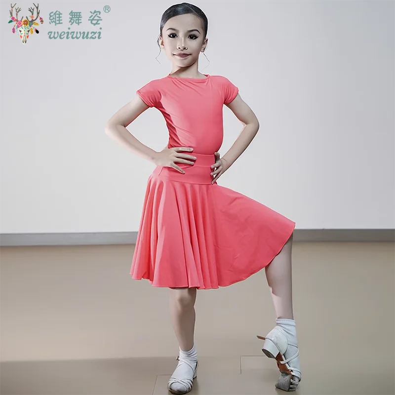 Vestido de baile latino para niña, traje de baile de salón para niños, Salsa, Tango, vestidos de Club Junior, ropa para el escenario de baile