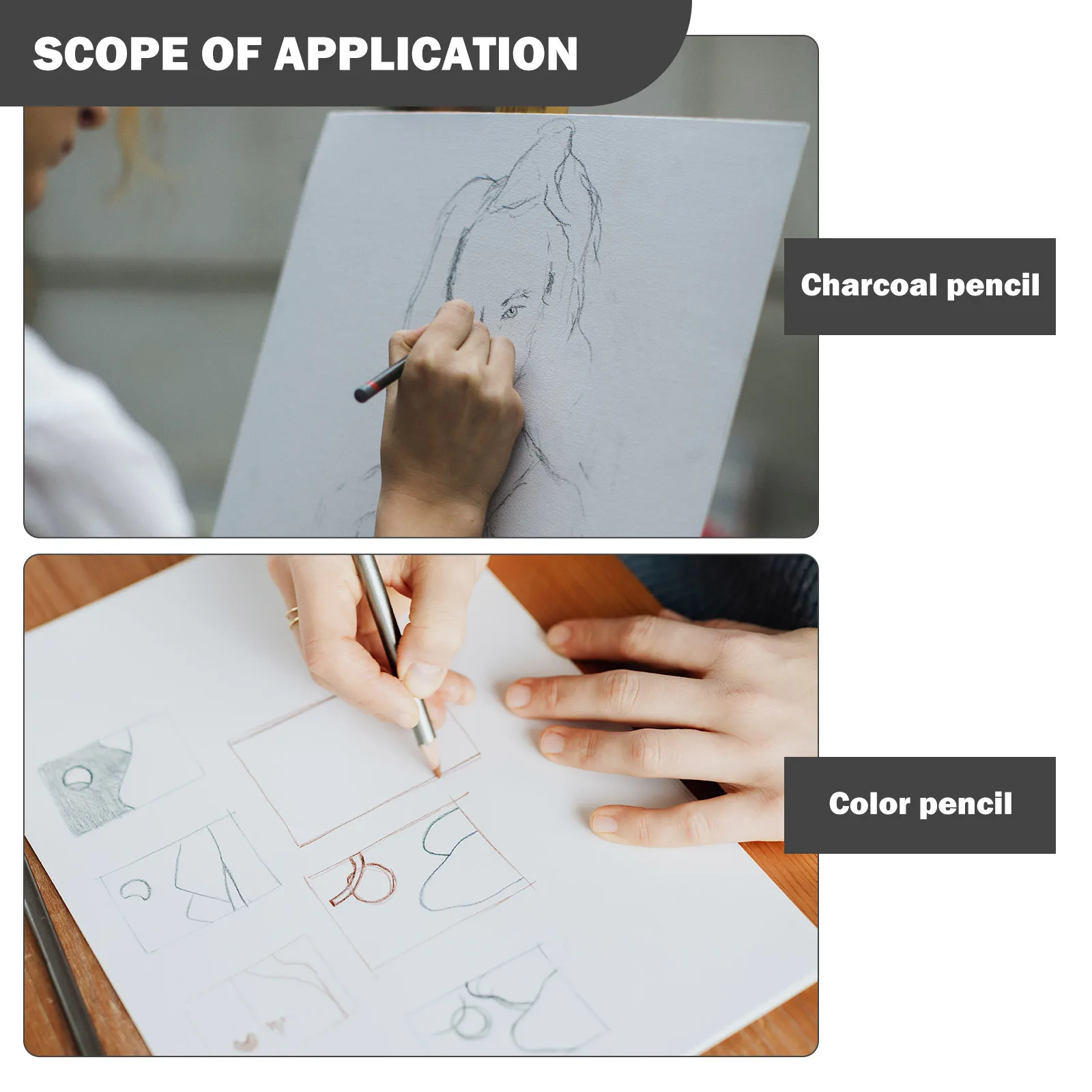 6Pcs High Light Eraser Set Assorted Shapes Drawing Art Erasers Pencil Painting Professional Sketching Eraser for Artist Use