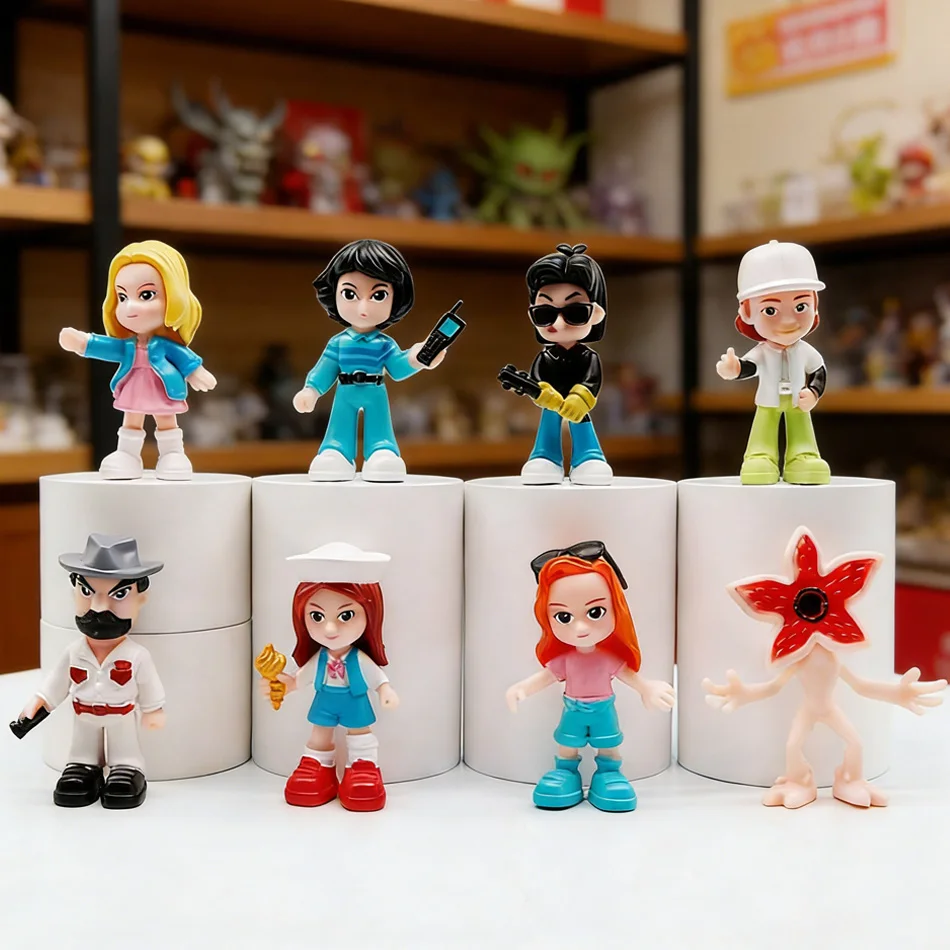 

8PCS Q Posket Figure Steve Monster Handheld PVC Dolls Desktop Decorations Small Collectible Gifts