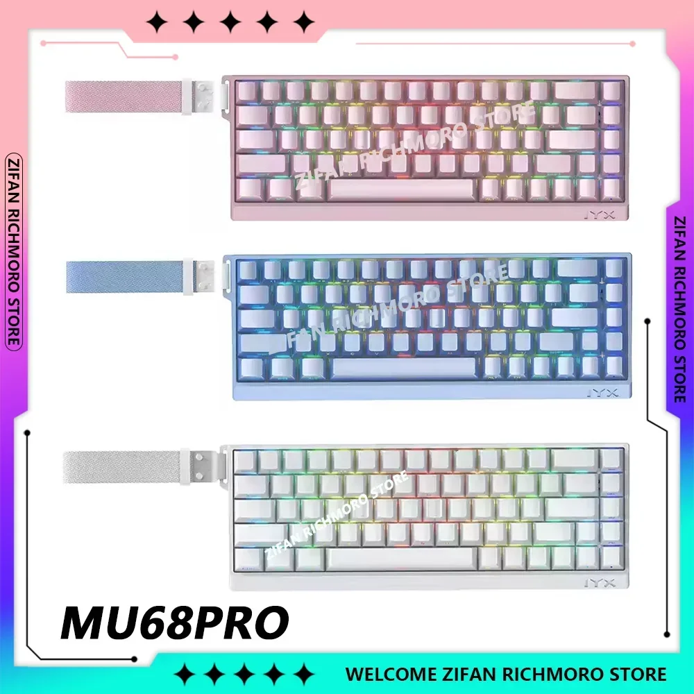 IYX MU68 Pro Ultra RGB Backlit Mechanical Keyboard Hot Swap RT0.04 Magnetic Switch Wired Aluminium Alloy Custon E-sport Keyboard