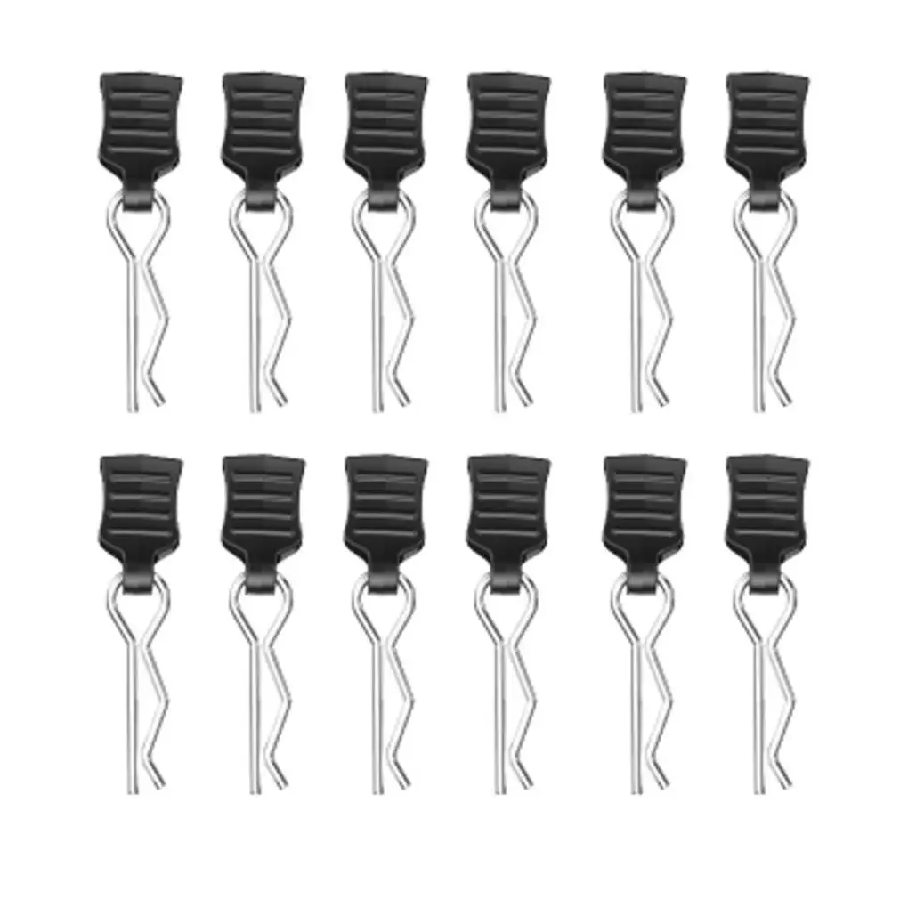 4/12pcs Metal R-type Shell Body Fixed Clips Pin with Tab for  TRAXXAS Axial SCX10 TRX-4 MJX Hyper Go 1/8 1/10 1/14 RC Car Part