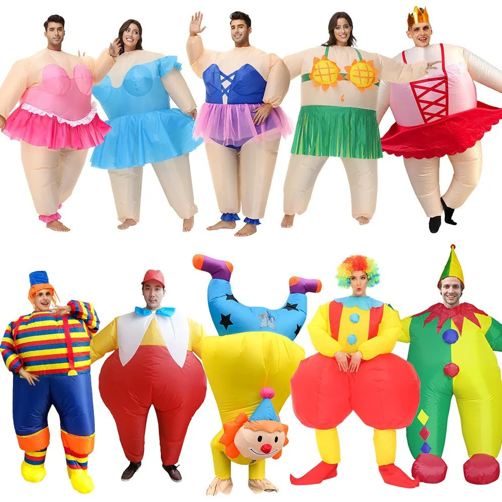 Annual Event Funny Clown Costume Performance Performance Party Halloween Sumo Suit Inflatable Costume Ballet