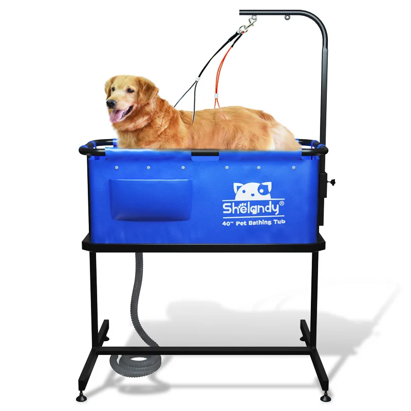 

Складная ванна для домашних животных, купание, ванна, душ, уход за волосами, на открытом воздухе, в помещении, повышенная собака, кошка, товары для чистки домашних животных, аксессуары