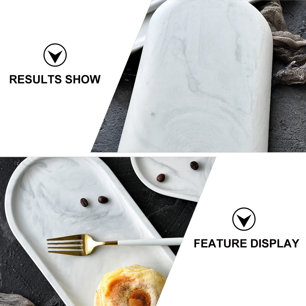 

Ceramics Oval Breakfast Tray Food Safe Tableware Serving Cheese Bread Fruit Dessert Snack Plate Ceramics Breakfast Tray