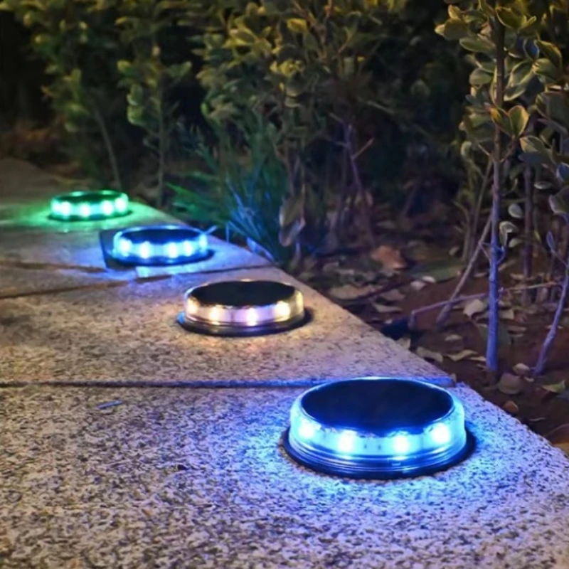 4 Stuks Solar Ondergrondse Verlichting Buiten Led Binnenplaats Waterdicht Huis Tuin Kerstdecoratie Trap Gazon Grond Stekker Lampen